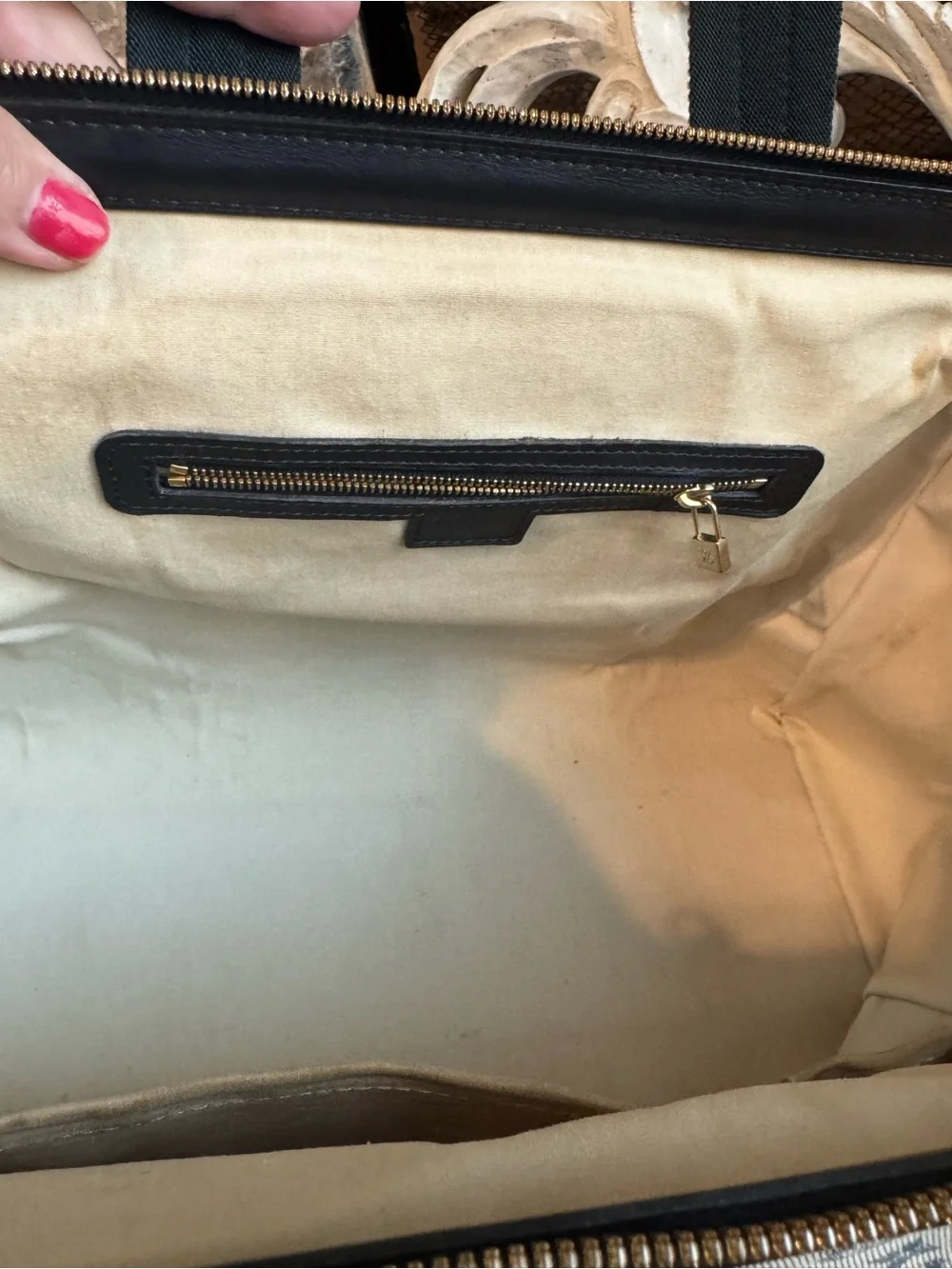 Louis Vuitton Navy/Gray Monogram Minilin GM with Certificate of Authenticity